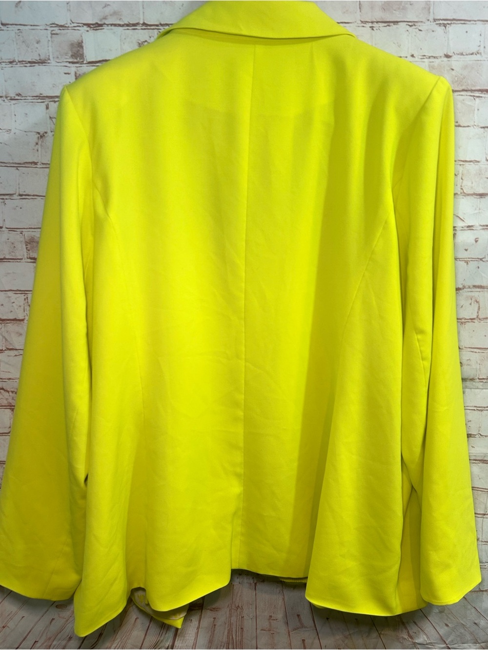 Skies Are Blue Neon Yellow Blazer & Sweater Tank Set Bright Chartreuse Suiting - Picture 7 of 11